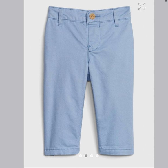 3/$15 GAP Light blue plaid-lined khaki pant baby boy 18-24m - Picture 4 of 16
